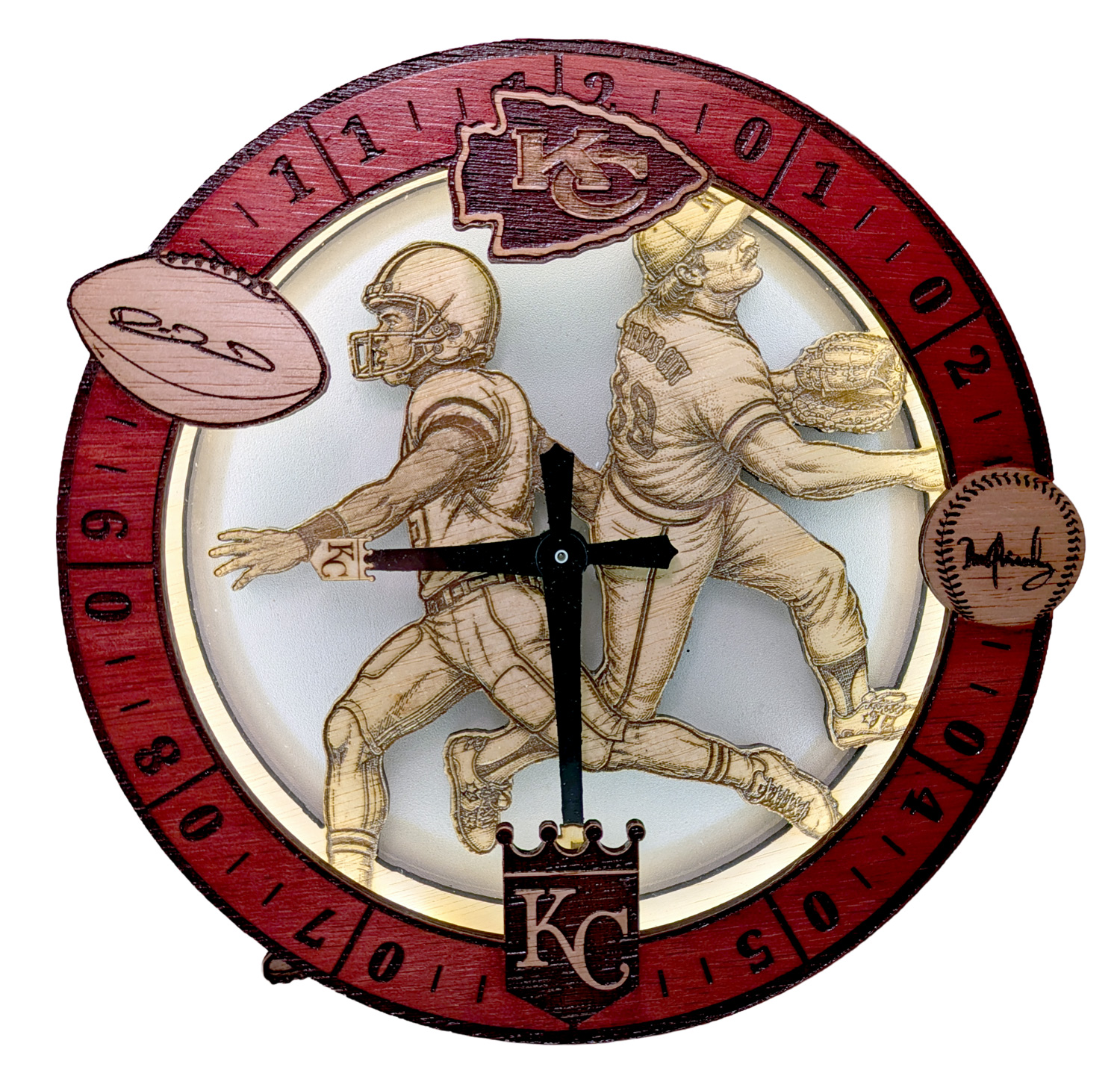 View 3 of Chiefs & Royals LED Clock